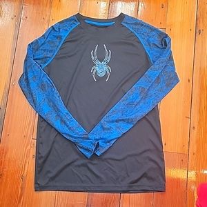 Youth SPYDER long sleeve tech shirt/rash guard sz XL
